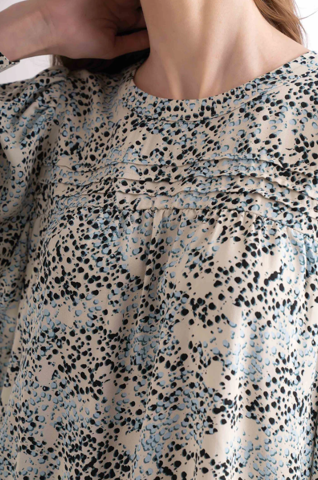 Speckled Blouse - Blue Mix