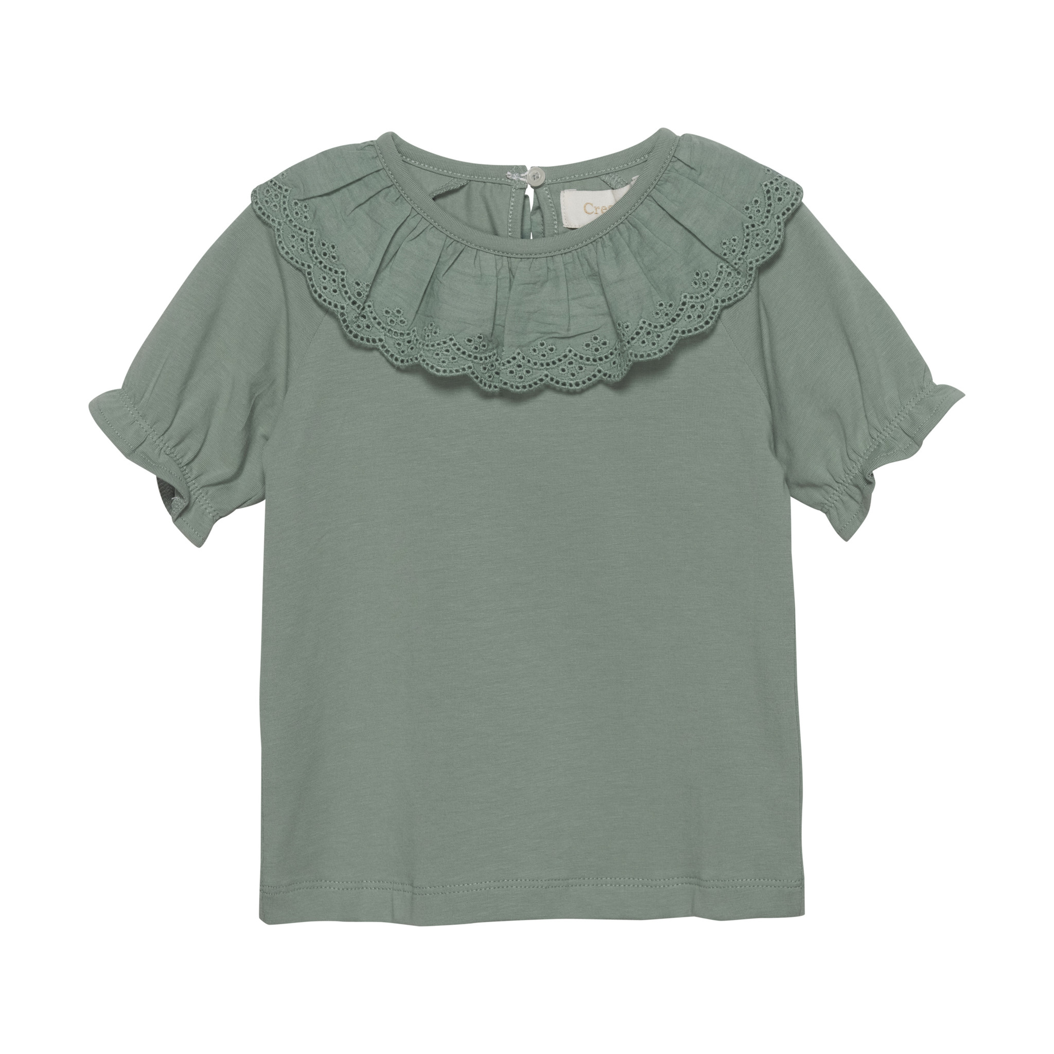 Shirt with Eyelet Collar - Lily Pad