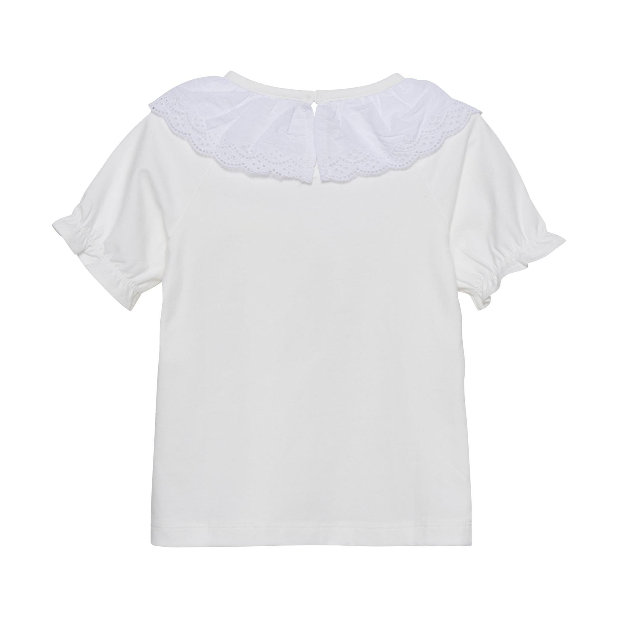 Shirt with Eyelet Collar - Off White