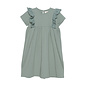 Jersey Dress with Eyelet Ruffle - Lily Pad