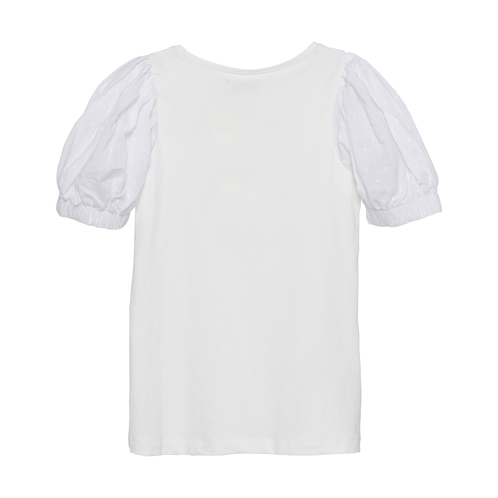 Tee with Puff Sleeve - Off White
