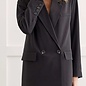 Long Sleeve Lined Double Breasted Blazer - Black