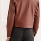 Long Sleeve Button Front Jacket - Dark Baked Clay