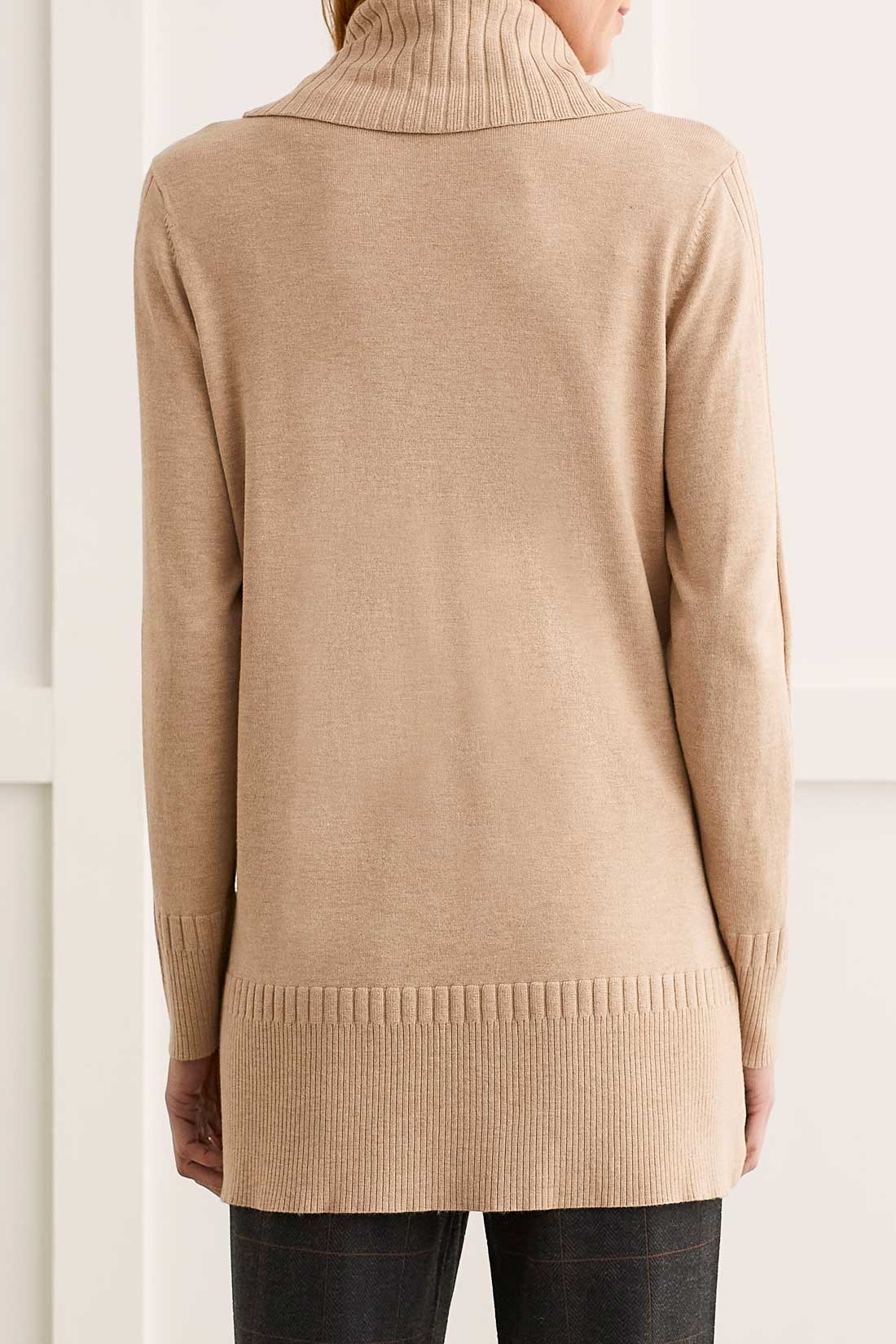 Long Sleeve Cowl Neck Sweater - Heather Nomad