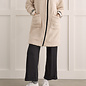 Lined Long Sleeve Zip Up Coat - Oyster