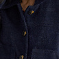 Long Sleeve Button Front Lined Jacket - Sapphire