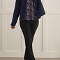 Long Sleeve Button Front Lined Jacket - Sapphire