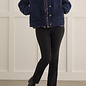 Long Sleeve Button Front Lined Jacket - Sapphire