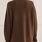 Long Sleeve Mock Neck Sweater - Chocolate