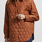 Quilted Snapped Front Shacket - Mocha
