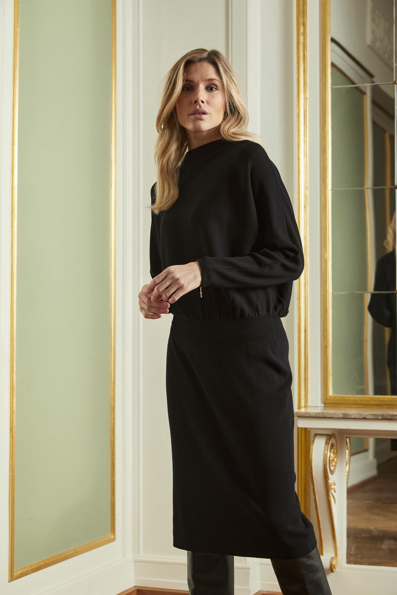 Phoebe Knit Dress - Black