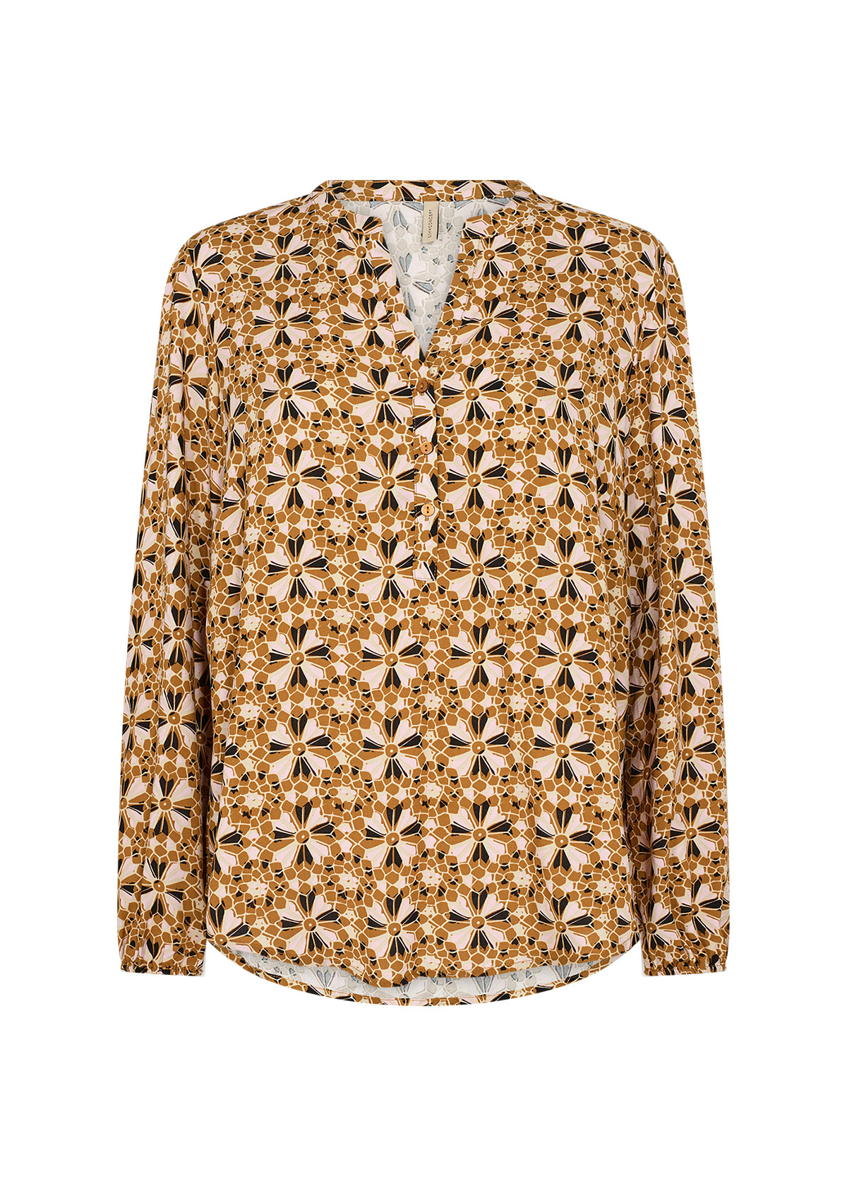 Tamra Blouse - Golden Yellow Combi