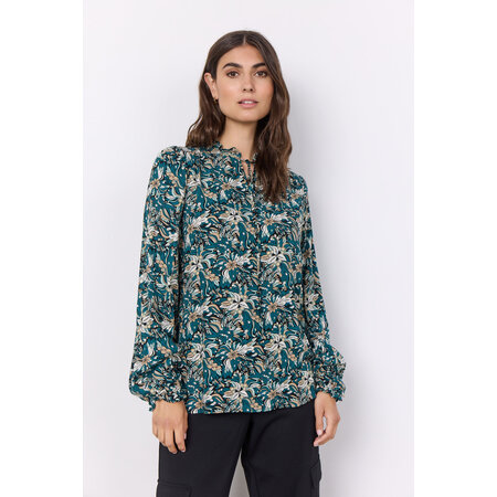 Tarita Blouse - Shady Green Combi