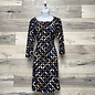 Dress with Tailored Seams - Royal Accent Circle Print