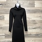 Cowl Neck Sweater Dress - Black