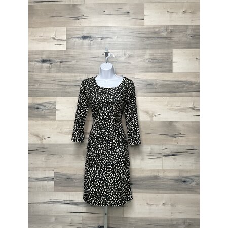 Dress with Tailored Seams - Forest and Navy Speckle