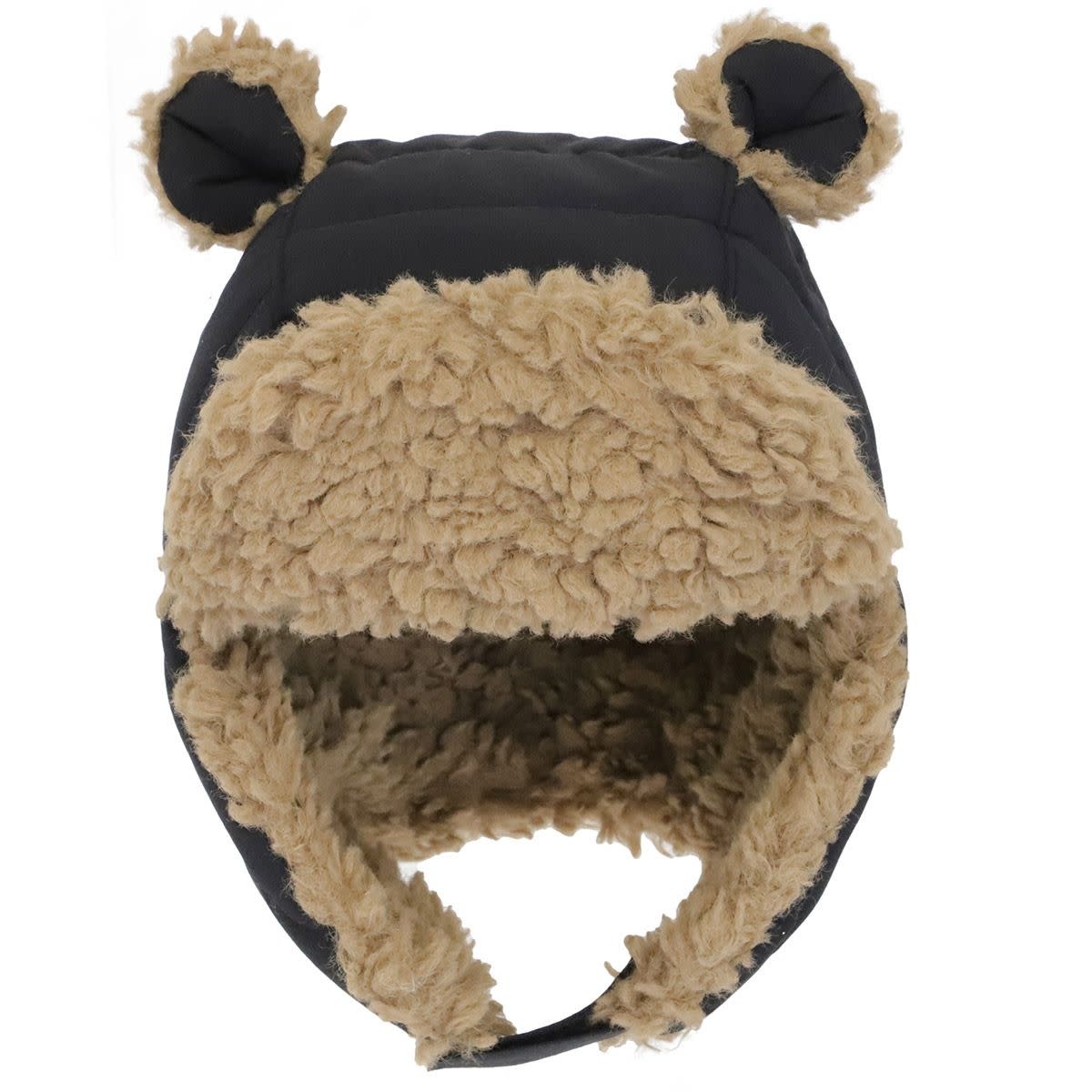Bear Puffer Hat - Black