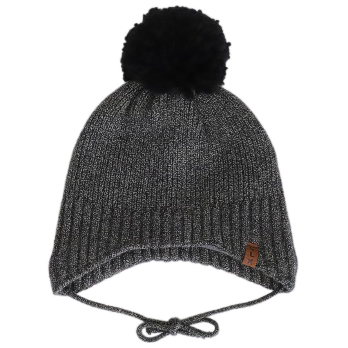 Fleece Lined Knit Hat - Black