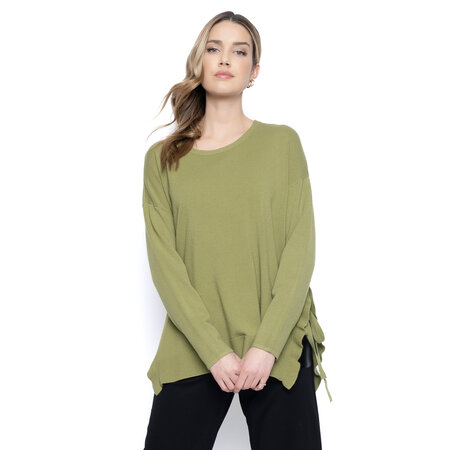 Side-Tie Sweater Top - Fern