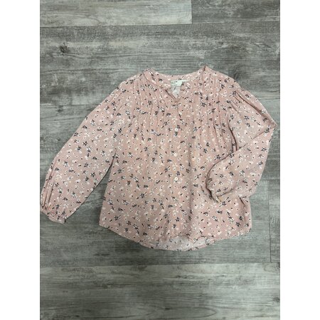 Pink Floral Blouse - Size 116