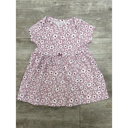 Pink and Burgundy Floral Dress - Size 3-6M