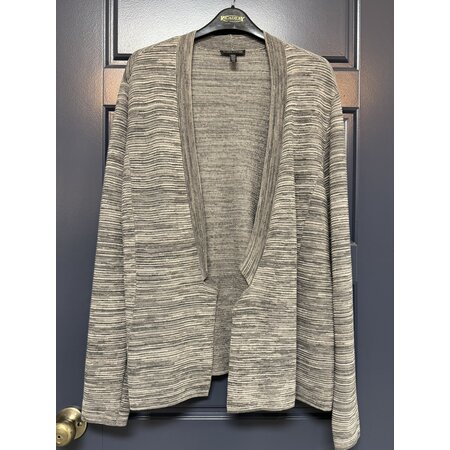 Grey Melange Knit Cardigan with Plackets - Size L