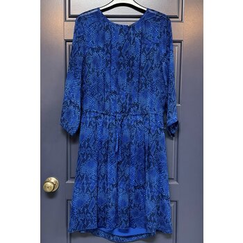 Woven Silk Snakeskin Print Dress - Size M