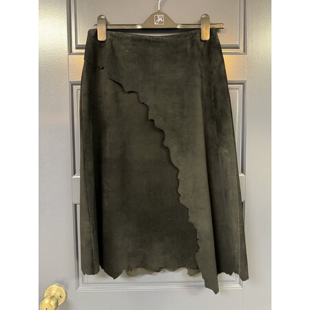 Black Suede Skirt - Size 6