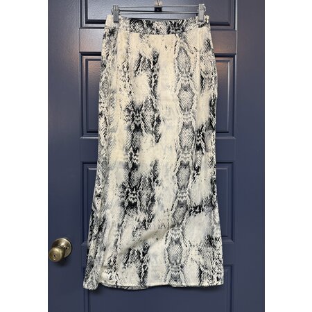 Long Snake Print Skirt - Size 36