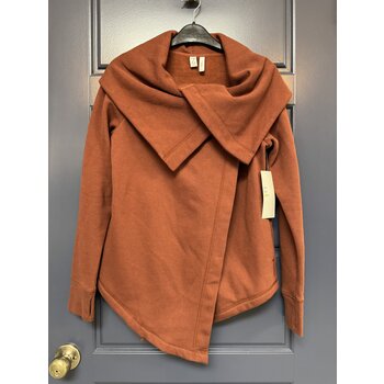 Rust Overlay Sweater with Collar - Size XS