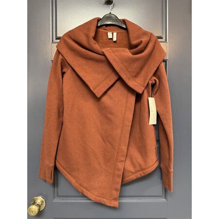 Rust Overlay Sweater with Collar - Size XS