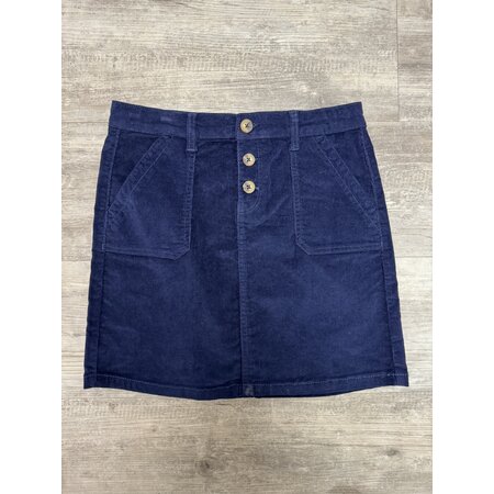 Navy Cord Skirt - Size 14