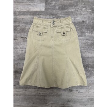Beige Rip Stop Skirt with Pockets - Size S (8/10)