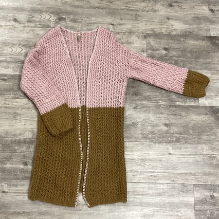 Knit Color Block Cardigan - Size XS