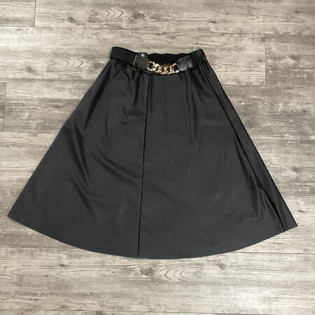 Pleather Skirt with Belt - Size S