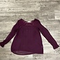 Burgundy Lace Top - Size 40