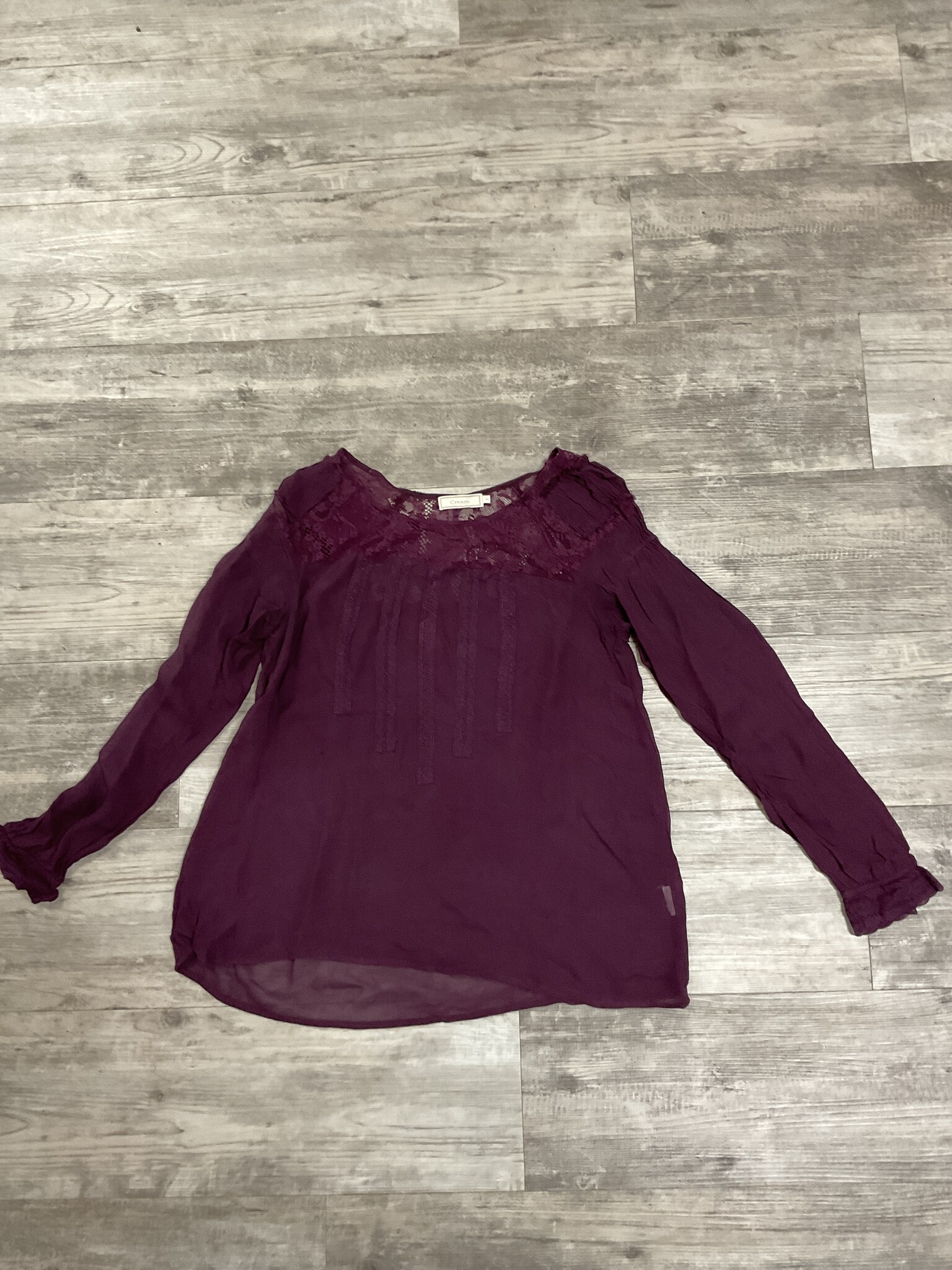 Burgundy Lace Top - Size 40