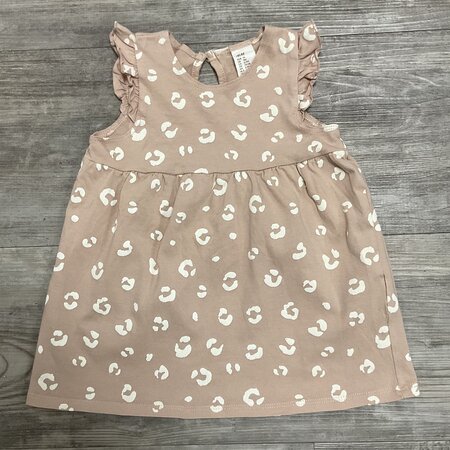 Blush and Cream Leopard Print Dress - 6-9M