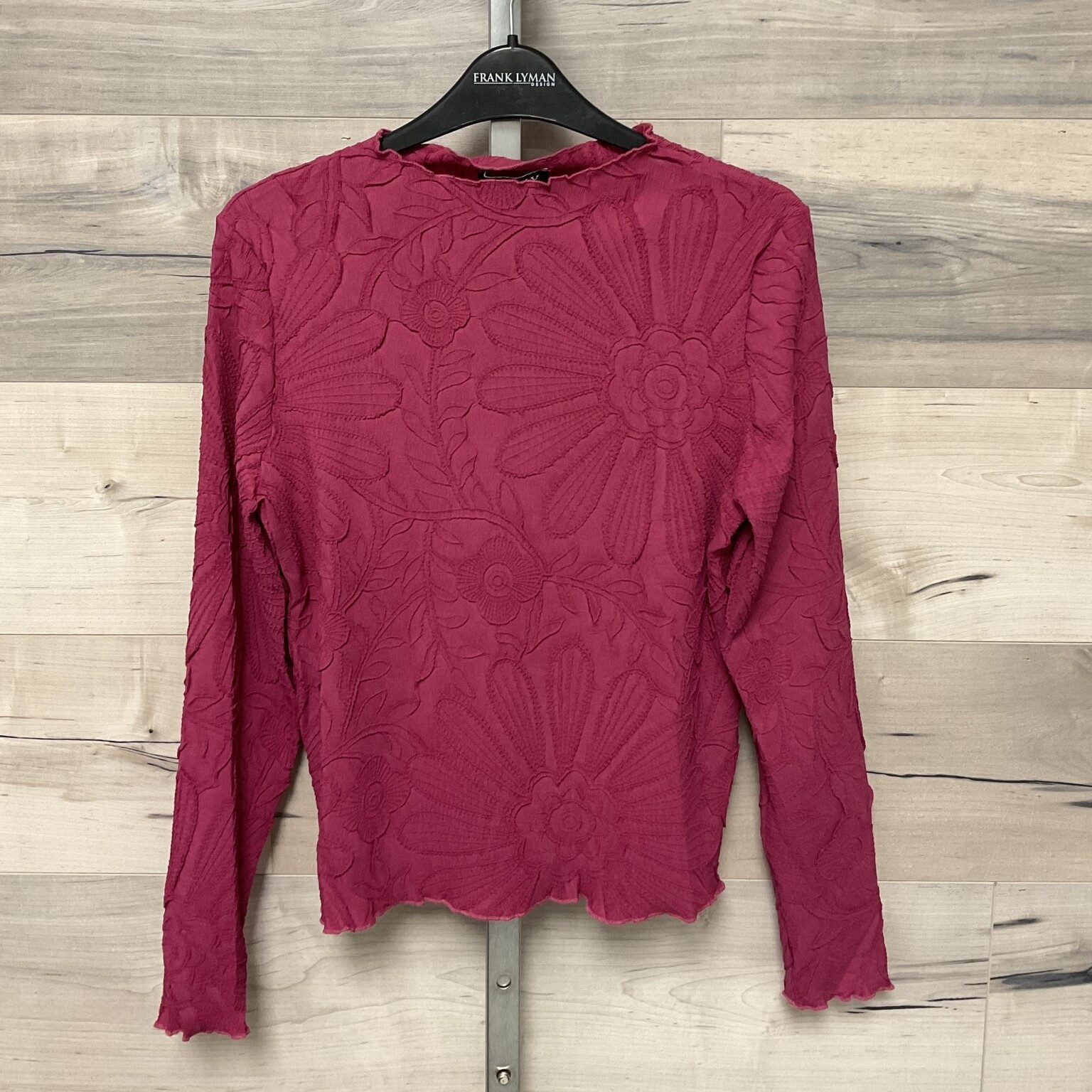 Floral Embossed Top - Magenta