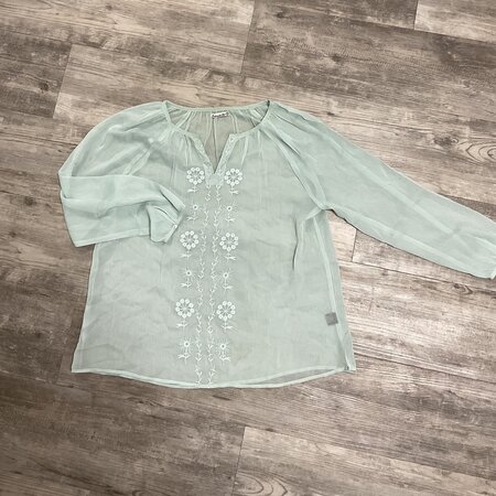 Sheer Green Blouse - Size M