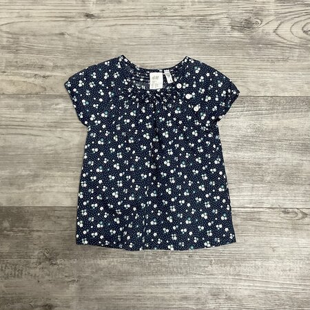 Cotton Flower Print Top - Size 74