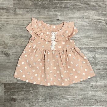 Jersey Cap Sleeve Dress with Daisies - Size 18M