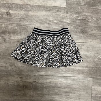 Leopard Print Jersey Skirt - Size 2