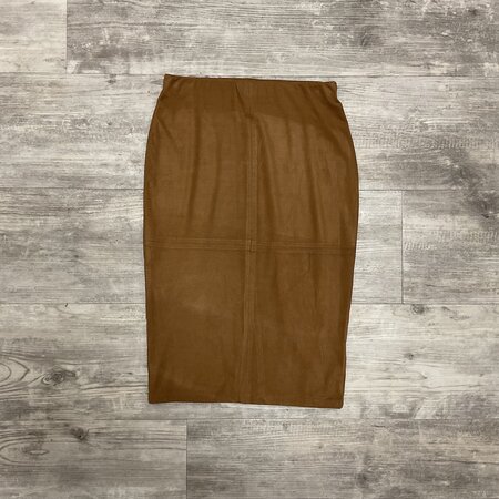 Stretchy Suede Look Skirt - Size XS