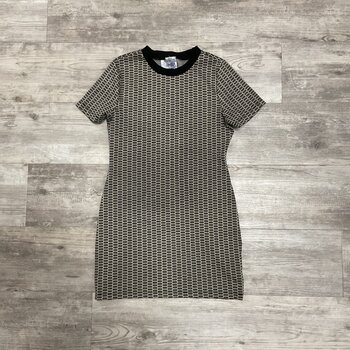 Black and Tan Geo Print Dress - Size L