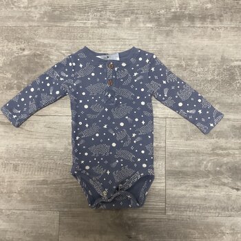 Shooting Stars Waffle Knit Onesie - Size 3-6M