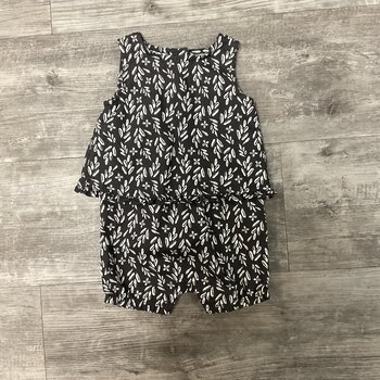 Abstract Leaf Print Romper - Size 12M