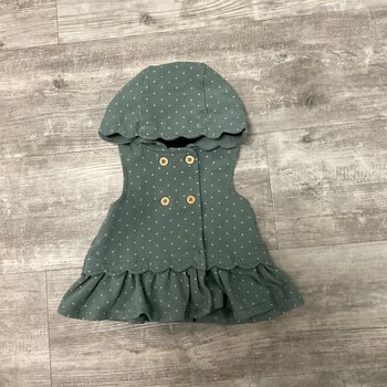Hooded Vest with Wooden Buttons - Size 12M