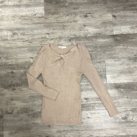 Rib Knit Top with Lurex - Size M