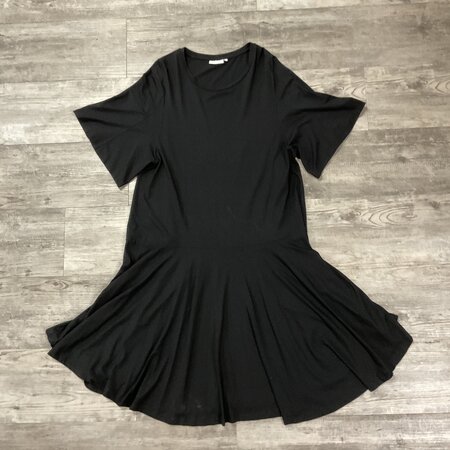 Plain Black T-shirt Dress - Size M